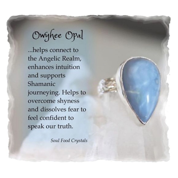 BLUE Owyhee & Rainbow Moonstone Sterling Silver Healing Pendant Necklace - Picture 4 of 4